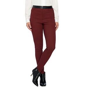 New SA by Seth Aaron Snake Embossed Ankle Pants with Faux Leather Waistband Sz 8